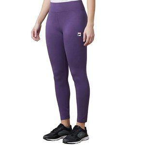 NWT Fila Women's Cotton High Waist Leggings Gothic Grape Size M $50 1B099